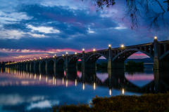 Veteran's Memorial Bridge at Twilight