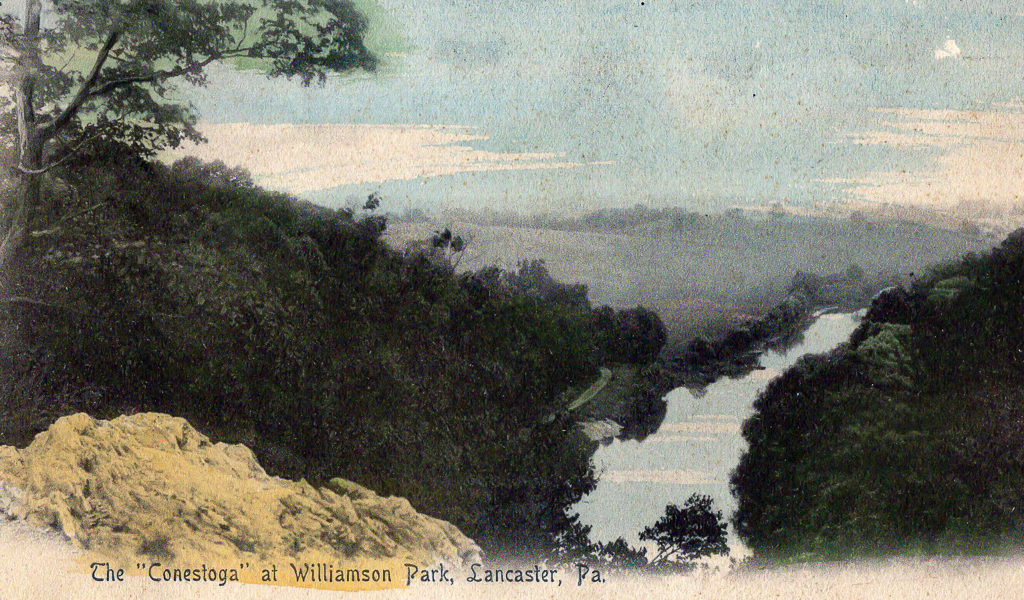 Postcard view of Indian Rock