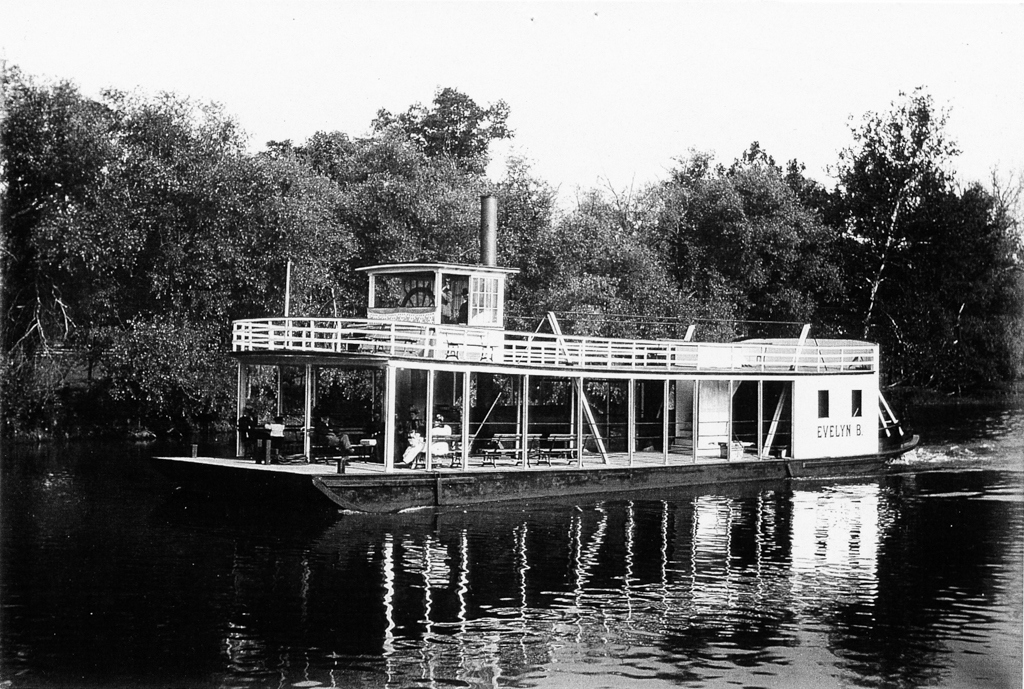 The Evelyn B. paddleboat.