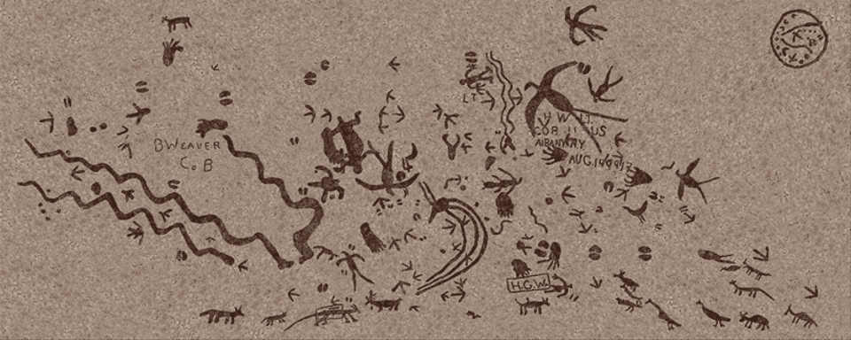 Petroglyps in the Susquehanna River.