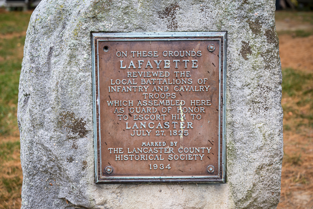 Marker at the site of Grove Field.